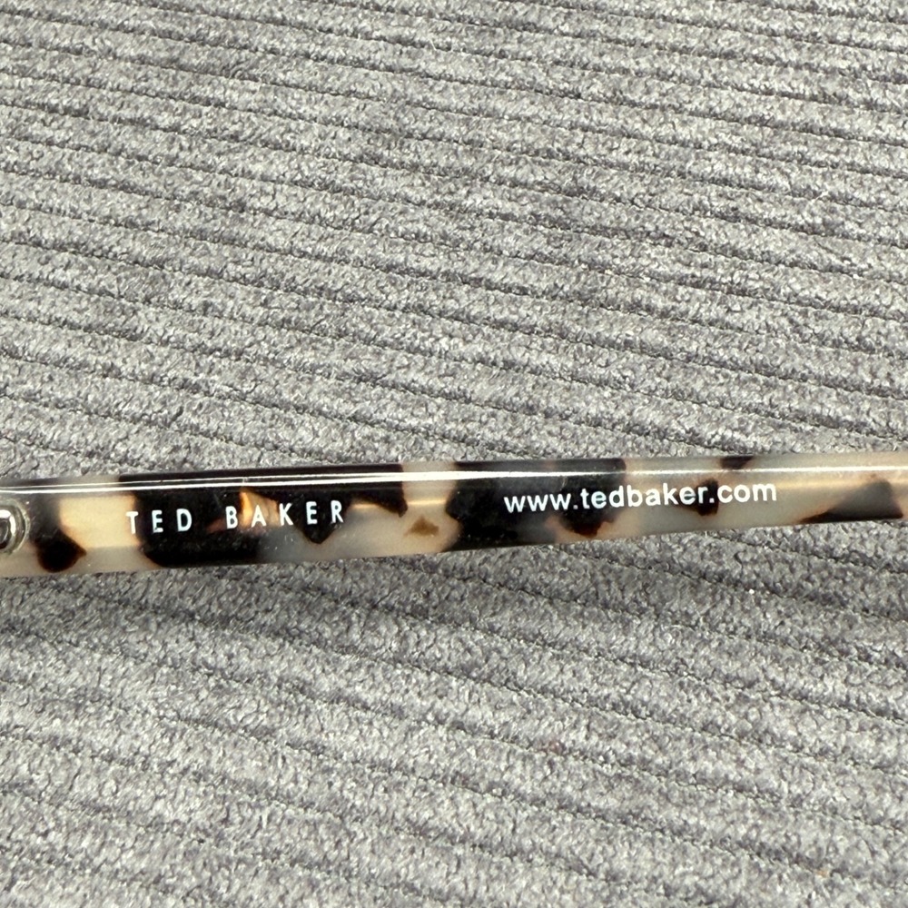 Ted Baker TB121 IVO Tortoise Shell Round Y2K Sunglass Ivory Black Gold 53-20-140 - Picture 11 of 15